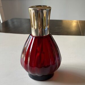 Lampe Berger Authentic '' Réflexion'' Red Glass Diffuser with Gold Hardware
